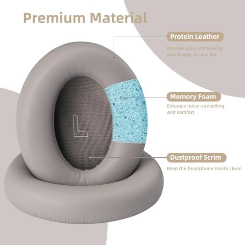 Ultimate Comfort Earpads for Bose Quiet Comfort Ultra Wireless Headphones – Premium Protein Leather & High-Density Memory Foam for Superior Noise Isolation and Enhanced Audio Experience