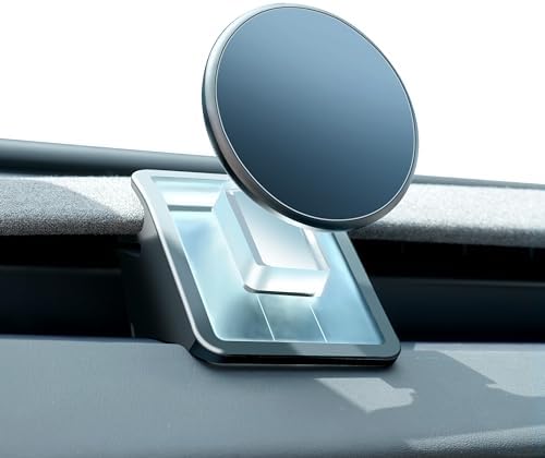 Tesla Model 3 & Y 2025 Premium Phone Mount with 15 W Mag Safe Wireless Charger – Effortless Installation for i Phone 12-16 Series – Enhance Driving Safety & Convenience with This Essential Tesla Accessory