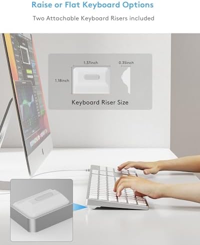 Sleek All-Aluminum Wired Keyboard for Mac – Full-Size USB-A & USB-C Connectivity, Ergonomic Design with Numeric Keypad for Enhanced Productivity on i Mac, Mac mini, Mac Book Pro & Air – Perfect Blend of Style and Functionality for Apple Users