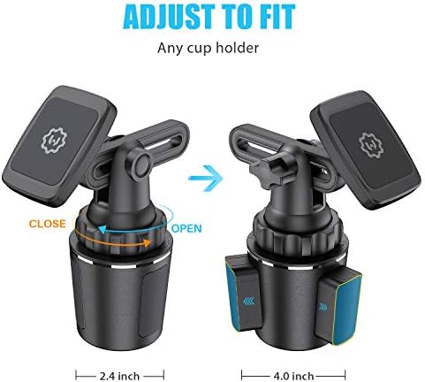 Wix Gear Universal Magnetic Cup Holder Phone Mount – Adjustable Base and Extendable Arm for All Smartphones – Effortless Access and Enhanced Safety While Driving – 360-Degree Rotation for Optimal Viewing and Navigation – Durable, Easy-to-Clean Design for Everyday Use
