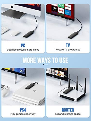 Lemorele M.2 NVMe Enclosure – Ultra-Fast USB 3.2 Gen2 SSD Adapter for PCIe M-Key Drives, Tool-Free Installation, Supports 2280/2260/2242/2230 Sizes, Ideal for Efficient Data Transfer and Enhanced Performance, Perfect for Gamers and Professionals