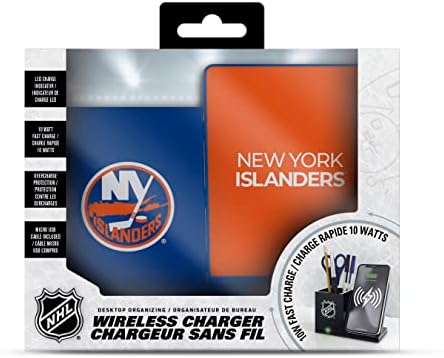 SOAR NHL Wireless Charging Station and Desk Organizer – Premium Qi Fast Charger with Team Logo for Sports Fans, Sleek Accessory Holder for a Tidy Workspace, Perfect for Phones and Essentials