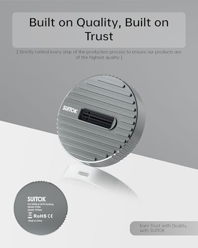 Maximize Your Data Transfer with the 10 Gbps M.2 NVMe SSD Reader – Ultra-Fast External USB Adapter for NVMe & SATA NGFF Drives, Compatible with 22110, 2280, 2260, 2242, 2230 Sizes – Durable Aluminum Docking Station for Enhanced Performance & Heat Management