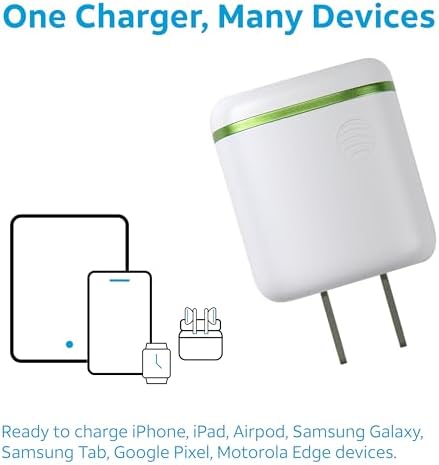 AT&T 40 W USB-C Fast Charging Wall Adapter – Ultimate Travel Companion with Foldable Prongs for i Phone, i Pad, Samsung Galaxy, Google Pixel & More – Universal Compatibility for Rapid Power Delivery Anytime, Anywhere