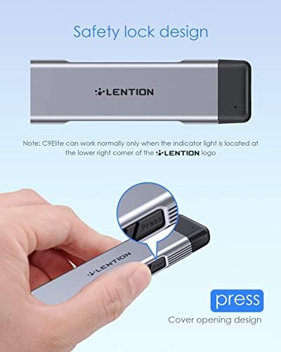 LENTION Space Gray USB C to NVMe & SATA M.2 SSD Enclosure – High-Speed 10 Gbps Adapter for 2280/2260/2242/2230 Sizes, UASP Enabled, Compatible with Mac OS and Windows – Ultimate Portable External Drive Solution for Enhanced Data Management and Performance