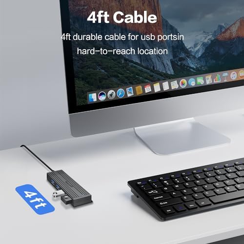 Upgrade Your Digital Workspace with the Smart Q 4-in-1 USB-C Hub – Premium 4 K HDMI Adapter Featuring 3 Lightning-Fast USB 3.0 Ports for Seamless Data Transfer and Crystal-Clear Visuals – Perfect for Mac Book, Dell XPS, and Chromebook Users on the Move