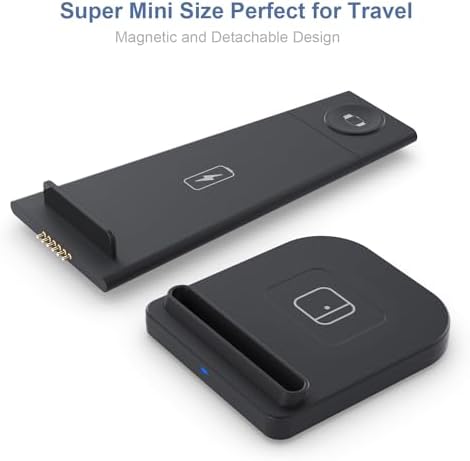 Ultimate 3-in-1 Portable Wireless Charging Station for Apple Devices – Fast Charging Hub for i Phone 15/14/13/12, Apple Watch Series 1-9/Ultra, Air Pods Pro – Sleek, Compact Design for Travel Convenience and Enhanced Compatibility