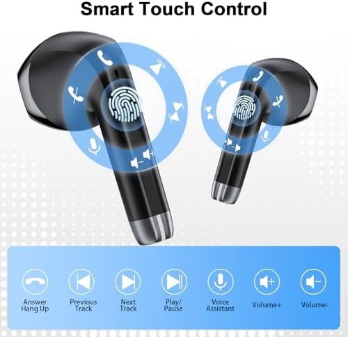 HOIFA Advanced Bluetooth 5.4 Wireless Earbuds – Immersive Hi-Fi Stereo Sound, 48-Hour Playtime, IP7 Waterproof for Active Lifestyles, Enhanced ENC Noise Cancelling Mic, LED Battery Indicator, Ergonomic Comfort for Professionals and Music Enthusiasts