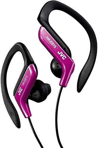JVC HAEB75 P Sports Clip Headphones in Pink – Premium Wired Earbuds for Active Lifestyles with Enhanced Sound Quality and Secure Fit, Ideal for Running, Gym, and Outdoor Activities