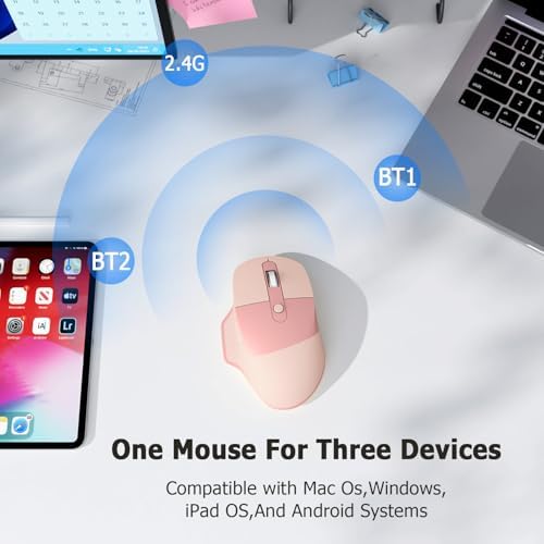 Adorable Pink Cat Wireless Silent Mouse – 2.4 GHz Plug and Play Optical Companion for Laptop & PC – Compact, Noise-Free Design Perfect for Home, Office, and Study Sessions – Cute Cat-Themed USB Nano Receiver Included