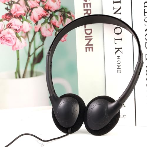 Elevate Classroom Learning with Bulk 30 Pack Kids Headphones – Adjustable Earphones Featuring 3.5 mm Jack for Optimal Audio Clarity – Durable Black Design for Students, Libraries, and Study Sessions – High-Quality Sound for Enhanced Focus and Engagement