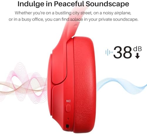 TOZO HT2 Wireless Over-Ear Headphones with Superior Active Noise Cancellation – Immerse in 60-Hour Playtime, Personalized Hi-Res Audio with Custom EQ, and Rich Deep Bass – Luxurious Khaki Design for Home, Office, and Travel Enthusiasts Seeking Unmatched Comfort and Sound Quality