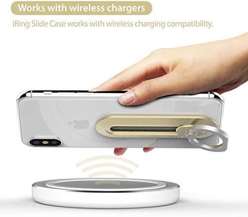 Sleek Gold i Ring Slide: Premium Wireless Charging-Friendly Phone Holder & Grip for i Phone 12, 13, 14, Galaxy, and More – Ergonomic, Durable Design for Enhanced Smartphone Functionality and Secure Handling