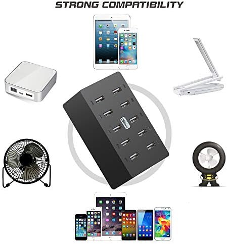 Ultimate 100 W 24-Port USB Fast Charging Station – High-Efficiency Multi-Device Charger for Smartphones and Tablets, Ideal for Home and Travel Use – Compact Design with Advanced Safety Features and Enhanced Cord Management for Organized Charging Solutions