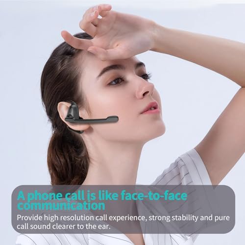 Open-Ear Bluetooth Headset with Detachable Microphone – Advanced Noise Cancellation for Professional Clarity, Bluetooth 6.0 for Instant Connection, Lightweight Comfort for All-Day Use, Perfect for Office and On-the-Go Communication