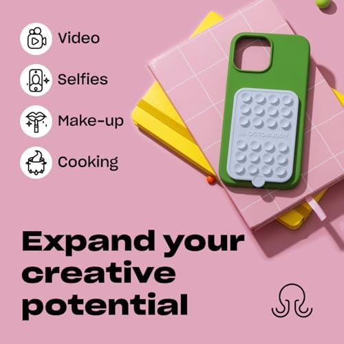 Effortless Creativity with the Hot Pink Double-Sided Suction Phone Holder – Versatile Detachable Mount for Hands-Free Selfies and Videos – Universal Compatibility for i Phone & Android Devices – Compact 2.5” x 3.75” Design for Ultimate Portability – Advanced Strong Grip Technology Ensures Steady Shots and Seamless Sharing