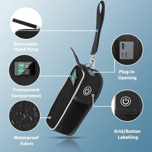 Premium Oxford Fabric Carrying Case for Anker Prime Power Bank (27,650 m Ah) – Ultimate Protection & Organization for Portable Charging Solutions, Travel-Ready Design with Extra Mesh Pocket for Cables and Accessories, Lightweight & Stylish Travel Case for Anker 250 W