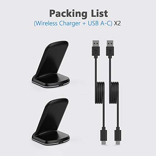 Yootech Dual Wireless Charging Stand – 10 W Fast Charger for i Phone 16/15/14/SE 2022 & Galaxy S22/S21/S20/S10 – Sleek, Non-Slip Design for Home & Office – Efficient Qi Wireless Charger with No AC Adapter Needed – Ultimate Convenience for Modern Lifestyles