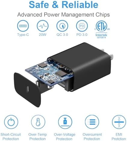 i Phone 16 Fast Charging Pack: 3 USB-C Blocks & 3 Durable 6 FT Cables for Ultimate Compatibility with i Phone 15, i Pad Pro, and Air Pods – Compact, Portable, and Reliable Power Solution for On-the-Go Users