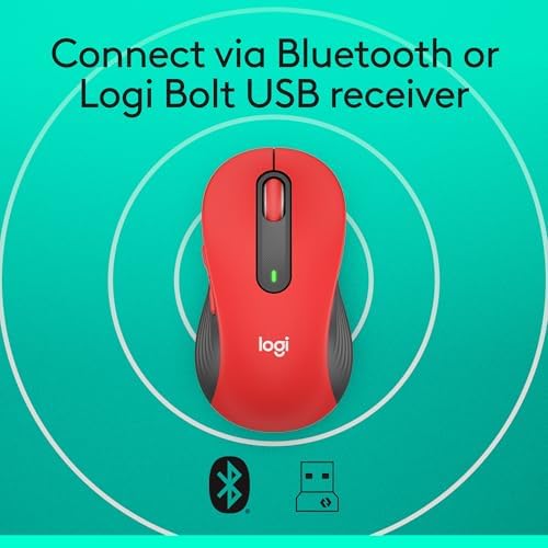 Logitech Signature M650 L Wireless Mouse for Large Hands – Ergonomic Comfort, 2-Year Battery Life, Silent Click Technology, Customizable Functions, Bluetooth Compatible with PC/Mac/Chromebook – Elegant Off White Finish for Professional & Casual Use