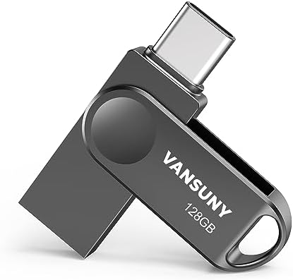 Vansuny 256 GB Dual USB Type-C Flash Drive – High-Speed OTG USB 3.0 Thumb Drive with Waterproof Metal Design for i Phone 15, Android Devices, and Laptops – Ultimate Storage Solution for Data Transfer and Backup