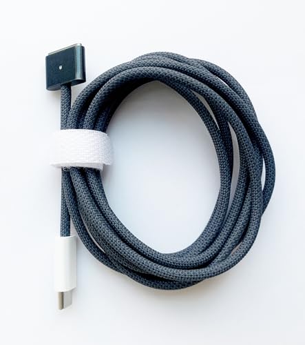 AJJ 140 W USB-C Magnetic Charging Cable – 2 m Nylon Braided for Mac Book M1 M2 M3 (2021-2024) – Fast, Reliable, and Stylish Charging Solution for On-the-Go Users