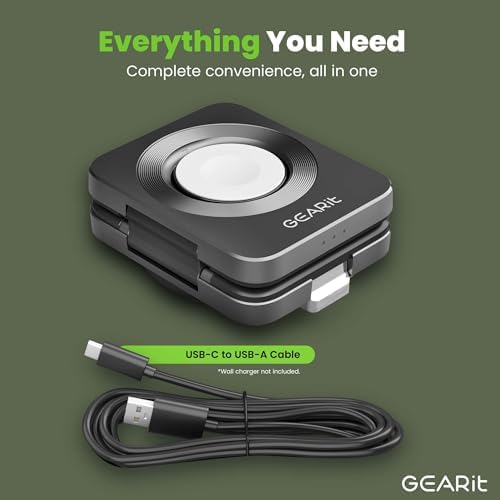 GEARit Ultra-Fast 3-in-1 Wireless Charging Hub – Qi2 Mag Safe Stand for i Phone 15, 16 Pro, Apple Watch, and Air Pods – Multi-Device Compatibility for Seamless Charging at Home or On the Go – Sleek Design with LED Status Indicators and Non-Slip Base