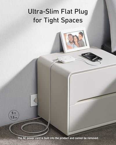 Anker Nano 67 W 6-in-1 USB-C Power Strip: Eco-Friendly Flat Plug Charging Station with Dual AC Outlets, USB-A & USB-C Ports for Fast Charging – Ideal for i Phone 16/15 and Mac Book Users, Perfect for Home & Office Efficiency