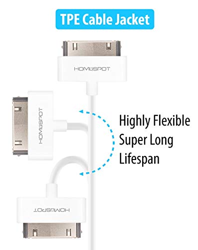 Compact 30-Pin MFi Certified Charger Cable for i Phone 4/4 S, i Pad 1/2/3, i Pod Touch/Nano – 8-Inch Short USB Charging Cord (2-Pack) – Enhanced Portability, Speed, and Durability for On-the-Go Charging Solutions