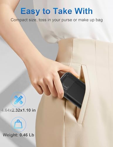 Compact 10,000 m Ah Fast Charging Power Bank with Built-In USB-C Cable for i Phone 16/15, Mac Book, Galaxy, and i Pad – Ultimate Travel Battery Pack for On-the-Go Charging Needs