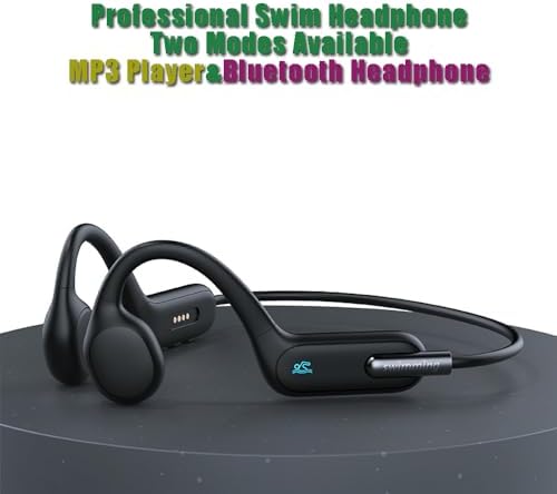 IHAO Ultra-Light Bone Conduction Bluetooth Headphones with Built-In MP3 Player – Open-Ear Ergonomic Earbuds for Active Lifestyles, Perfect for Cycling, Running, and Skiing – Sweat-Proof, Comfortable Fit with Exceptional Sound Clarity and Surround Awareness