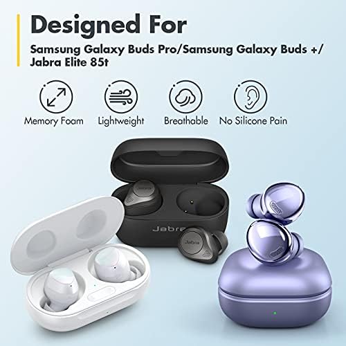 Memory Foam Ear Tips for Samsung Galaxy Buds Pro – Ultimate Comfort & Noise Isolation, Anti-Slip Design, Compatible with Charging Case, 3 Sizes (S/M/L) – Enhance Your Listening Experience with Pain-Free, Secure Fit