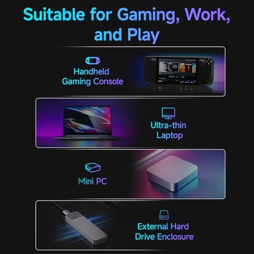 Transform Your Device with the 500 GB M.2 2230 NVMe SSD – Unleash Lightning-Fast Speeds of Up to 4850 MB/s for Gaming and Productivity – Perfectly Compatible with Steam Deck, ROG Ally, Microsoft Surface Pro, and Mini PCs – Experience Enhanced Performance and Reliability with PCIe Gen 4 x4 Technology – Elevate Your Storage Solutions Today!
