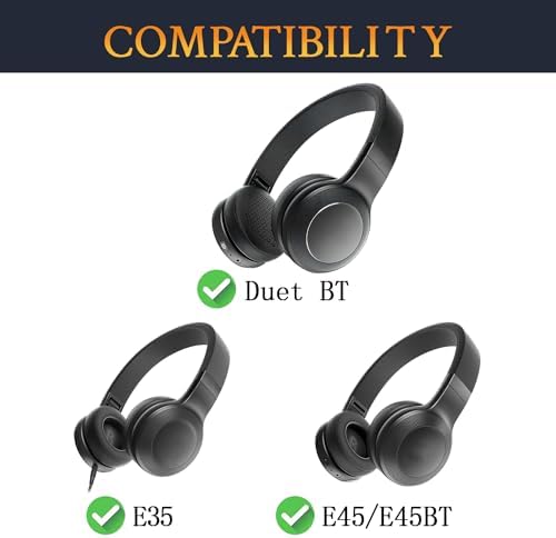 Transform Your JBL E35, E45, E45 BT, & Duet BT Headphones with SOULWIT Premium Replacement Ear Pads – Soft Protein Leather Cushions for Enhanced Comfort & Noise Isolation Foam for Immersive Sound Experience (Grey) – Effortless Installation & Stylish Design