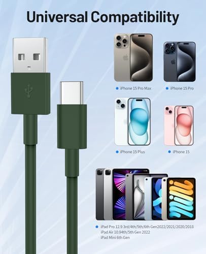 Enhance Your Driving Experience with the 3-Pack MFi Certified Car Play Cable for i Phone 15/16 Series – 6 FT Fast Charging & Durable USB-C Connection for Effortless Navigation and Hands-Free Communication