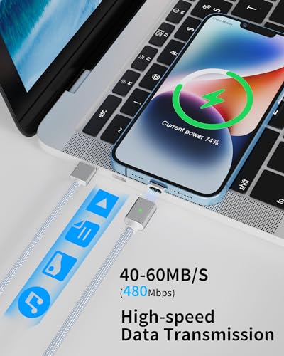 Maximize Your Device Charging Potential with the ZBF Magnetic 3-in-1 Cable Set – Rapid 3 A Power Delivery, 480 Mbps Data Sync, and Effortless Magnetic Connectors for USB-C, i Phone, and Micro USB Compatibility – Durable Multi-Length Options Perfect for Home, Office, and Travel Use