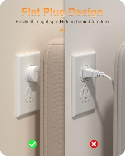 Ultimate 7-in-1 Power Strip with 65 W Ga N Technology | Flat Plug Design for Space-Saving | 3 USB-C & 2 USB-A Ports for Rapid Charging | 2500 W AC Outlet for Home, Office, College & Travel | Versatile Surge Protector for All Devices