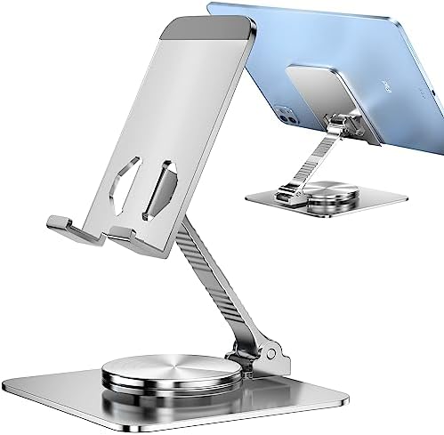 360 Rotatable Foldable Phone Stand for Desk,Fully Adjustable Desktop Phone Holder Cradle Dock Compatible with iPhone 16 15 14 13 12 11 Pro Max,Tablets,All Phones(Pink) – Enhanced Compatibility and Speed