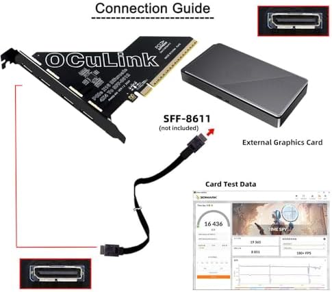 Elevate Your Computing Power: Cablecc SFF-8612 Oculink to M.2 NVMe PCIe SSD Enclosure Adapter for 2280 SSDs – Ultimate Speed and Compatibility Upgrade for Your Mainboard