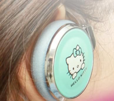 Hello Kitty KHP-317 Earphones – Stylish Black Ear Clips for Ultimate Comfort, Exceptional Sound, and Universal Device Compatibility for All-Day Listening Bliss