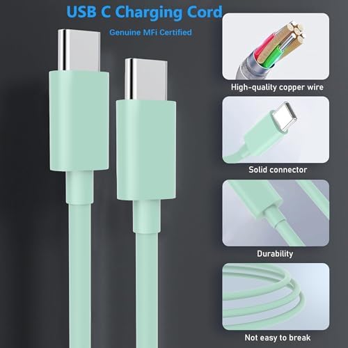 10 FT i Pad Fast Charging Cable Set – High-Power 20 W USB C Charger with Extended Reach for Ultimate Flexibility, Compatible with i Pad 10 th/11 th Gen, i Pad Pro (12.9/11 inch), i Pad Air (4 th/5 th), and i Pad Mini – Durable, Stylish Black Design for Seamless Charging Experience
