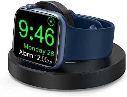 Sleek Sky Blue Portable Magnetic Charging Dock for Apple Watch – Fast Wireless Charger with Nightstand Mode, Compatible with Series 10, 9, 8, 7, SE, 6, 5, 4, 3, 2, Ultra 2 – Travel-Friendly Design with Premium Charging Cable for Effortless Power and Style