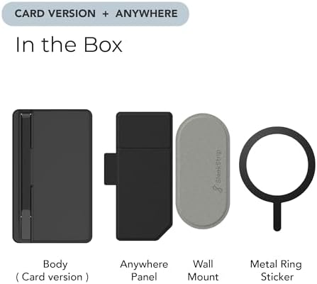 Mag Sleek Grip-X Magnetic Wallet with Advanced Anti-RFID Security | Ultra-Slim Card Holder & Versatile Phone Grip Stand for Mag Safe-Compatible i Phone 16 Pro Max, 15, 14, 13 | Stylish and Functional Mobile Accessory for Effortless On-the-Go Organization