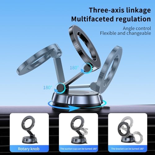 Ultimate Vacuum Magnetic Car Phone Holder: Innovative Suction Cup Mount for Hands-Free Navigation & Secure Smartphone Management – Compact, Durable, 360° Adjustable Design for Enhanced Road Safety & Universal Compatibility