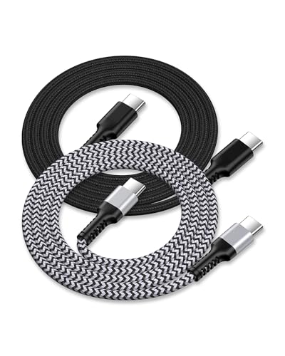 6 FT Samsung Fast Charging Cable (5 Pack) – Universal USB C to C Cord for i Phone 16 Series & Galaxy S25 Ultra – Durable Nylon Braided Design for Quick and Reliable Charging in Car and Home – Enhanced Compatibility with Pro, Max Models & More