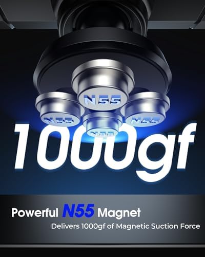 Revolutionize Your Workout with the 360° Rotatable Gym Magnetic Phone Holder – N55 Super Magnet for Secure Smartphone Stability (4-7 Inch) – Effortless Access to Fitness Tracking and Video Guidance