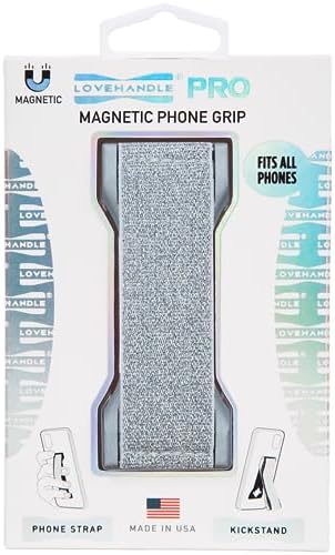 Premium LOVEHANDLE PRO Silicone Phone Grip – Versatile Magnetic Mount & Kickstand for Smartphones/Tablets – Bubblegum Pink Glow – Effortless One-Handed Control & Enhanced Device Compatibility – Waterproof & Easy-to-Clean Design for Stylish Protection and Functionality – Ideal for Selfies, Texting, and Streaming – Innovative 360° Kickstand for Vertical/Horizontal Use – Durable Silicone Strap with Strong Internal Magnets – Perfect for Everyday Use – Family-Owned Quality from Texas