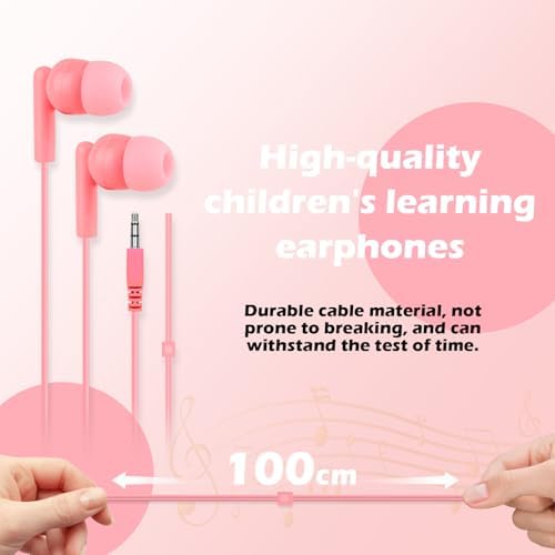 Classroom Audio Excellence: 30-Pack Colorful 3.5 mm Earbuds for Engaging Learning – Durable, Lightweight Headphones Designed for Kids and Adults – Maximize Focus with Superior Sound Clarity and Fun Interaction in Every Lesson