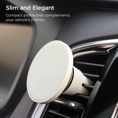 i Ottie Velox Universal Magnetic Air Vent Phone Mount – Enhanced Mag Safe Compatibility for i Phone 12-16 & Android Devices with Included Adapter – Secure Silicone Grip for Hands-Free Navigation and Easy Access
