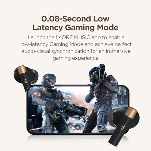 1 MORE Q30 Wireless Earbuds – Advanced 42 d B Active Noise Cancelling with Spatial Audio, Bluetooth 5.3 Connectivity, and Low Latency Gaming Mode for Seamless Audio Experience – 30 Hours Playtime and AI-Enhanced Clear Calling with 6 Microphones – Ultimate Comfort and Durability for Music and Gaming Enthusiasts